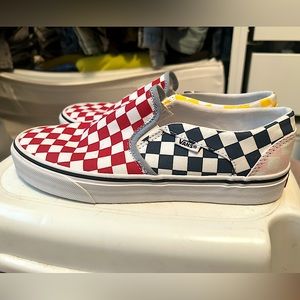 Checkerboard Vans - size 9.5